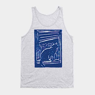 Window Cat (Blue) Tank Top